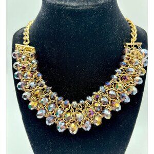 Aurora Borealis Crystal Necklace-Multi-Faceted Elegant Shimmering